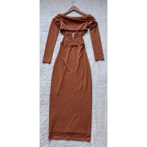 NWT Not Yours To Keep Sacha Midi Dress in Nude, Size XS - Picture 11 of 12